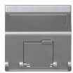 Kontakt Simon CONNECT Płytka K45 1x RJ z osłoną skośna do adapterów MD aluminium Simon Connect K80/8