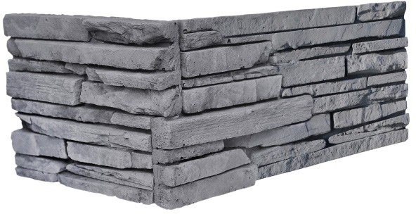 Narożnik dekoracyjny Cubana betonowy grafit 0,87 mb N-CUB-GR-087