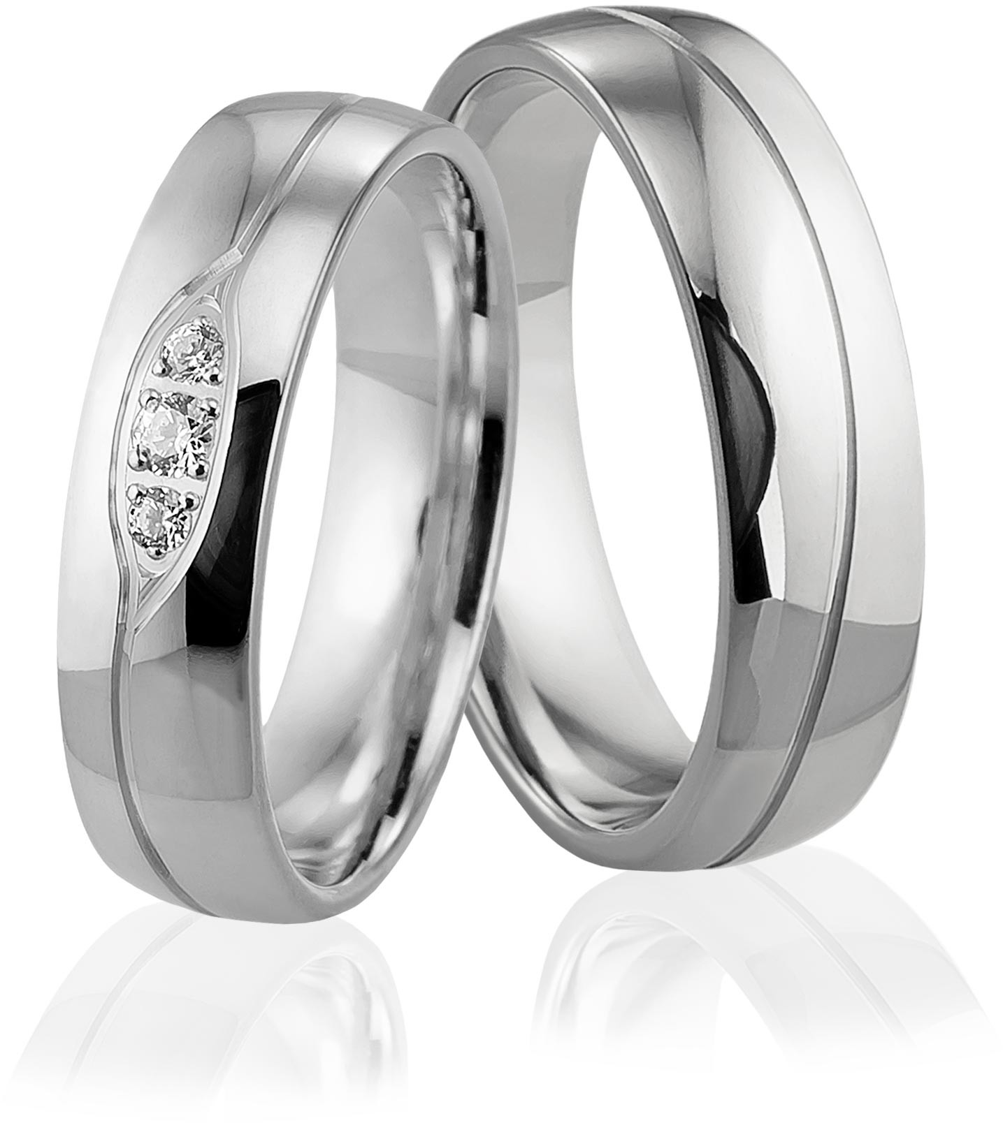 Eminence Obrączki srebrne z kamieniami - wzór Ag-305 Ag-305