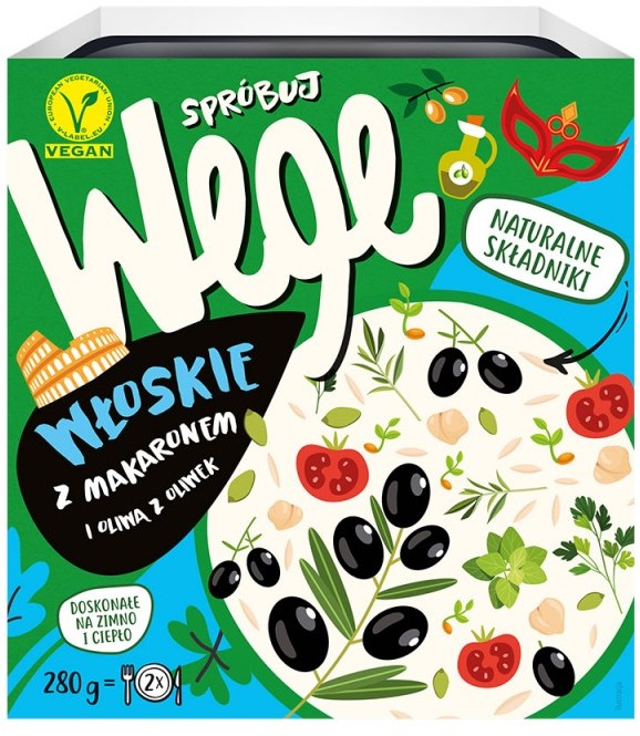 Joyfood Danie Włoskie z makaronem i oliwą z oliwek 280 g SpróbujWEGE M00-D6C2-78732