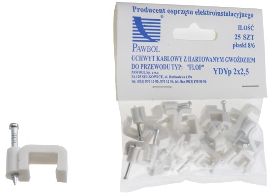 Pawbol Trzymaki do kabli 2 x 2 2 mm 25 szt.