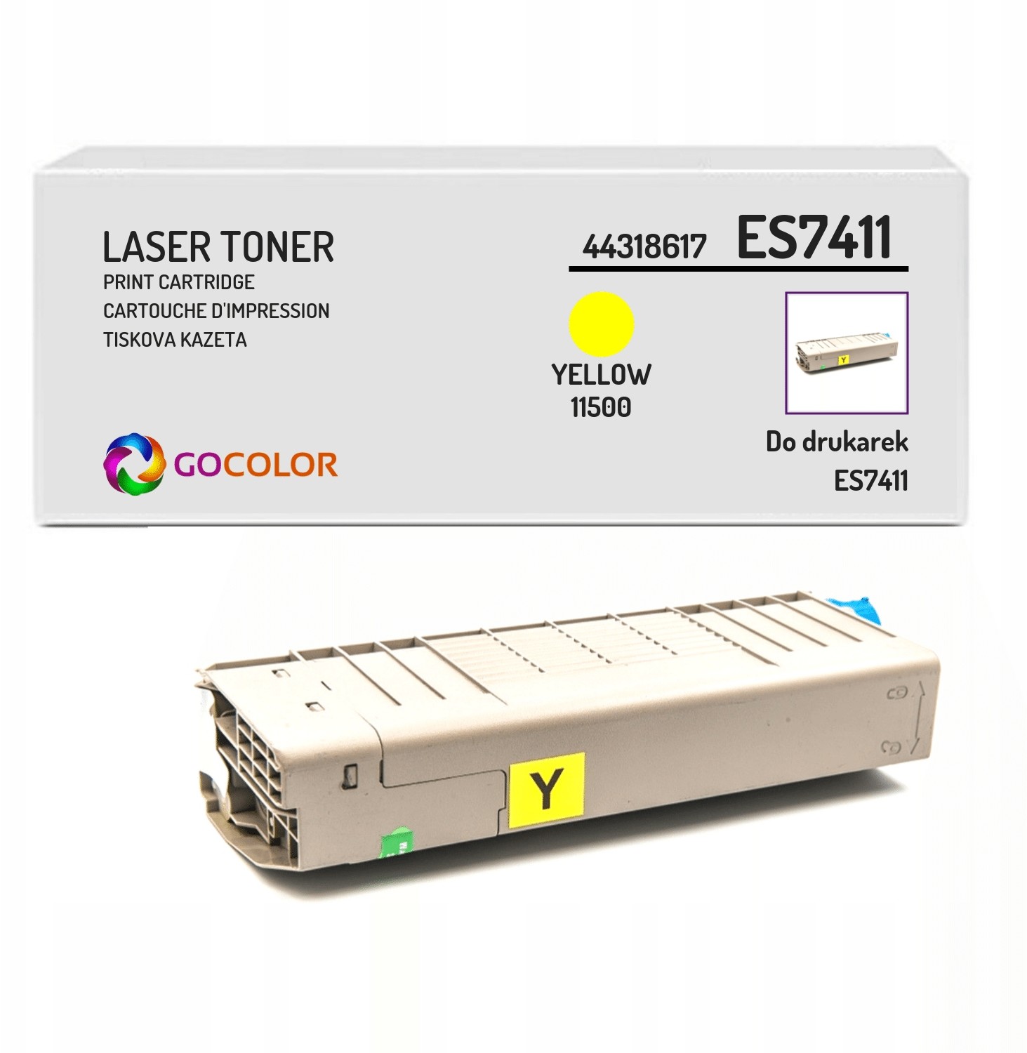 Toner do Oki ES7411dn 44318617 Yellow 100% nowy