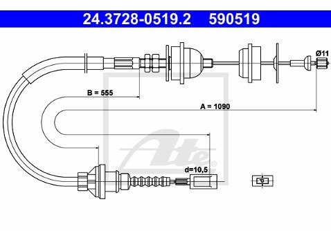 ATE Cięgno, sterowanie sprzęgłem 24.3728-0519.2