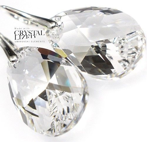 Swarovski kolczyki+pudełeczko SREBRO Certyfikat