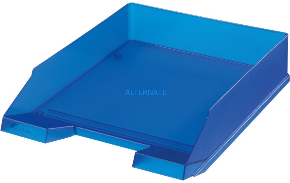 Herlitz 10493716 półka na dokumenty Plastik Niebieski, Przeświecający, Letter tray