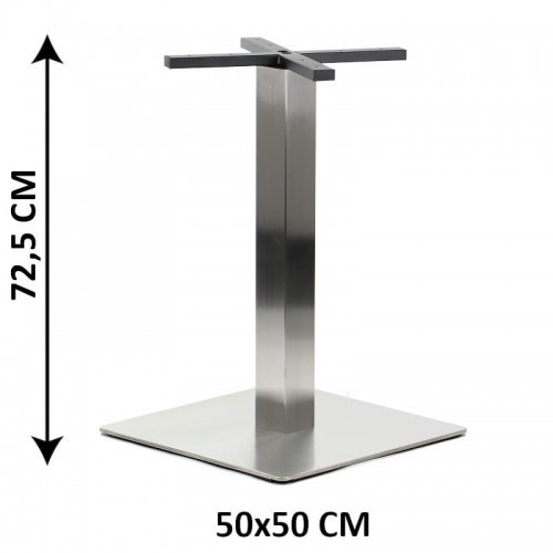 Stema SH Podstawa stolika SH-3002-6/S, 50x50 cm, stal nierdzewna szczotkowana (stelaż stolika) SH-3002-6/S