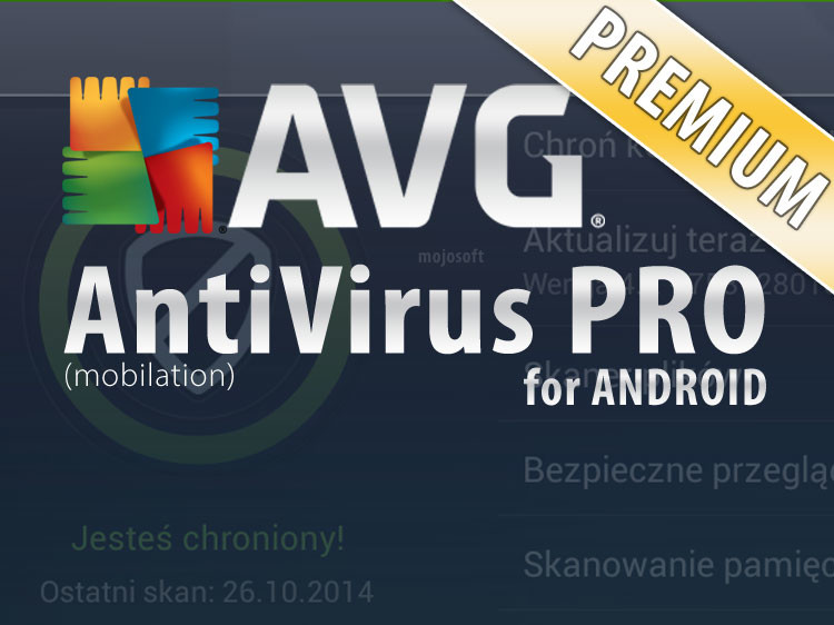 Opinie o AVG Antivirus PRO Mobilation for Android (AVGMO11)