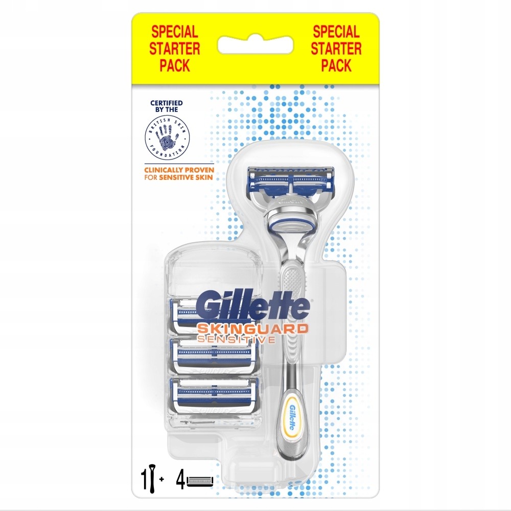 Gillette Skinguard Sensitive Maszynka 4 wkłady