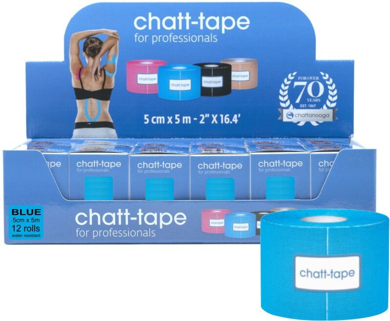 Chattanooga Chatt-Tape 5002 niebieska taśma bawełniana do kinesiotapingu op. 12 rolek 5002 12 szt.
