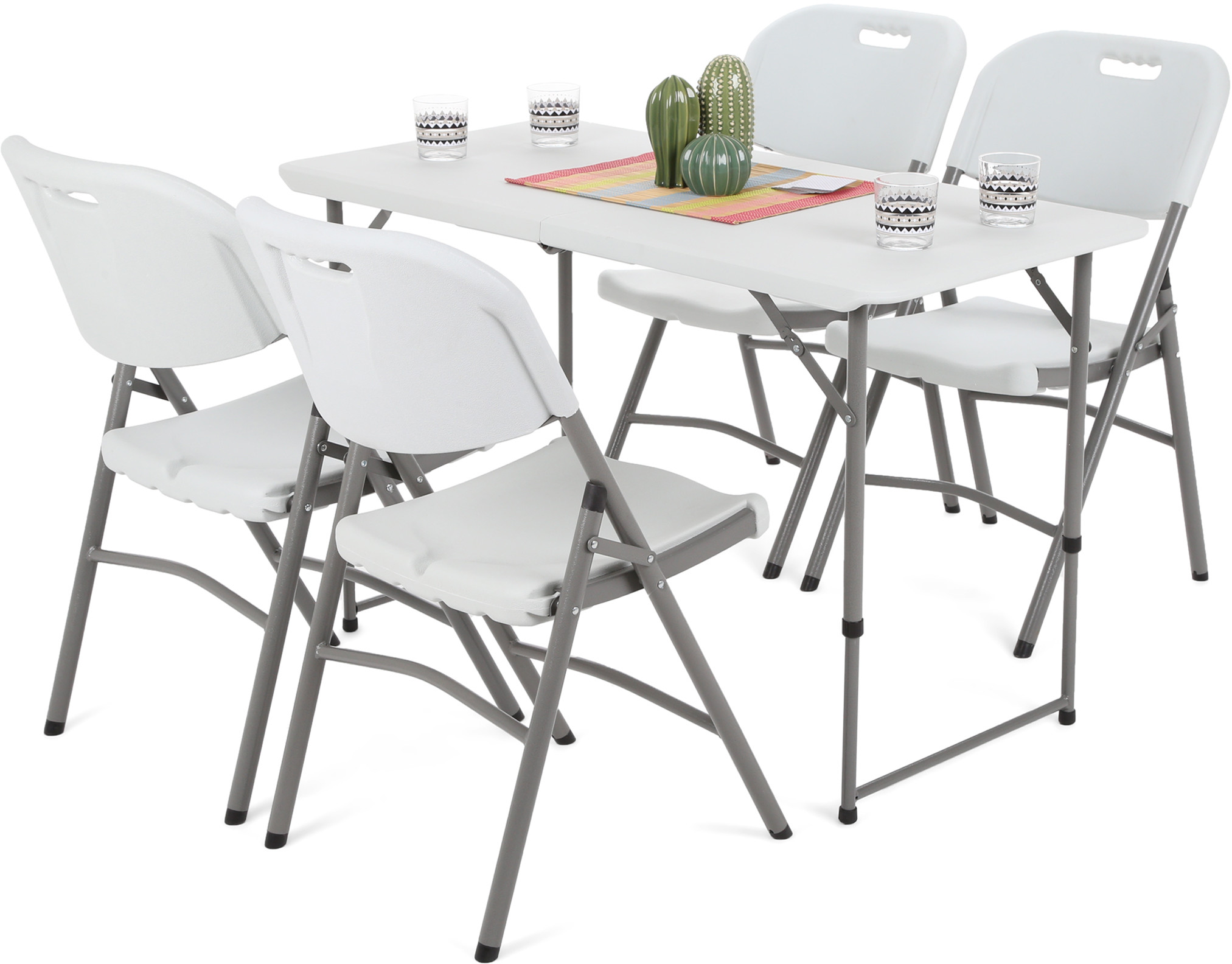 Home&Garden Zestaw mebli cateringowych 122 cm Premium 4+1 900618