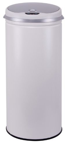 KITCHEN MOVE Kitchen Move automatyczny kosz na śmieci z czujnikiem ruchu, stal nierdzewna, 42 litrów, średnica 30 cm, wysokość 74 cm, z pokrywką BAT-42LI SNOW SS