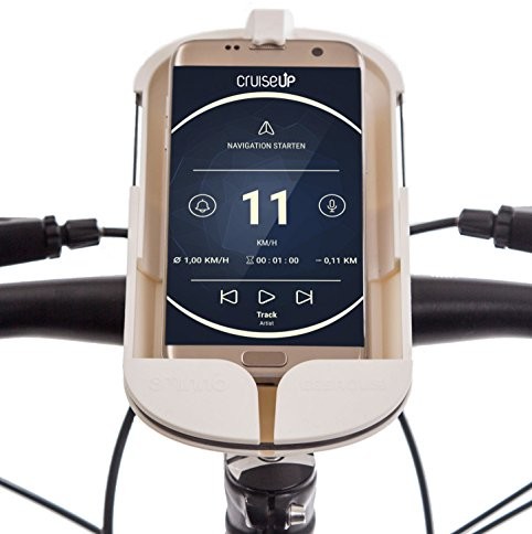 Samsung Sminno CESAcruise INNOVATIVE uniwersalny uchwyt do smartfonów (iPhone 6/6plus/6S/5S/5/4, Galaxy S6/S5/S4/S3/Note2-4 itp.), zestaw głośnomówiący do roweru, motorynki, hulajnogi, roweru elektryc CESAcruise_Weiß