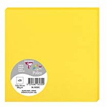 Clairefontaine kartka na pyłki, 135 x 135 mm, 210 g - intensywny żółty pakiet 25 szt. 1823C