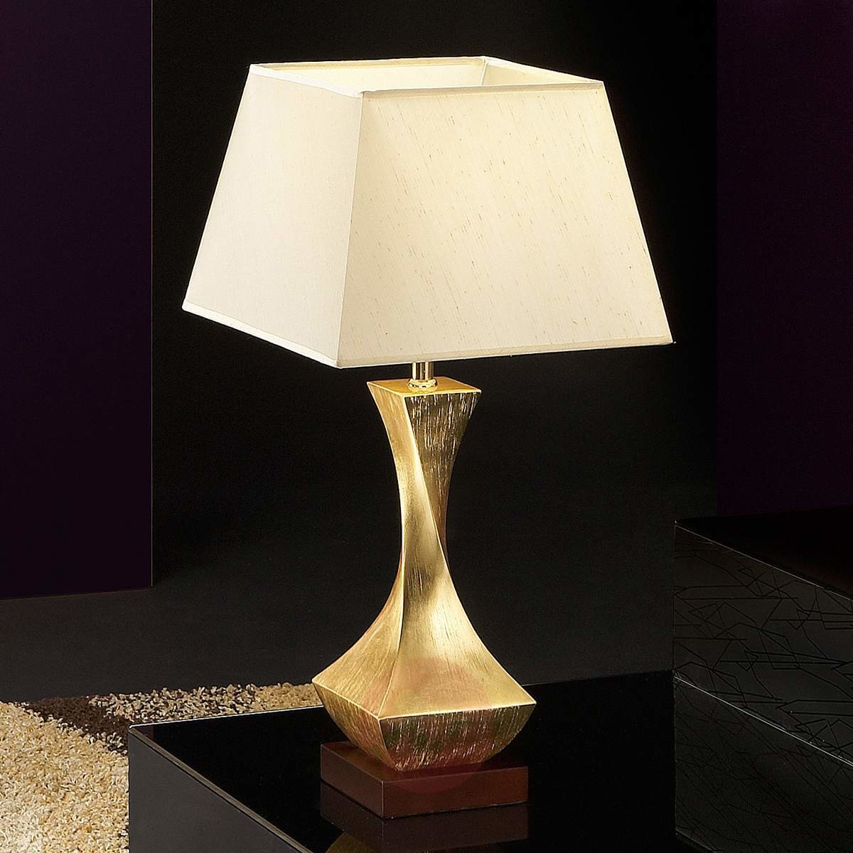 Schuller Lampa stołowa Deco ze złotą podstawą