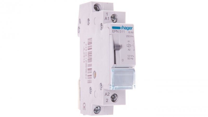 Hager polo Przekaźnik impulsowy 16A 12V AC 1Z EPN511 EPN511
