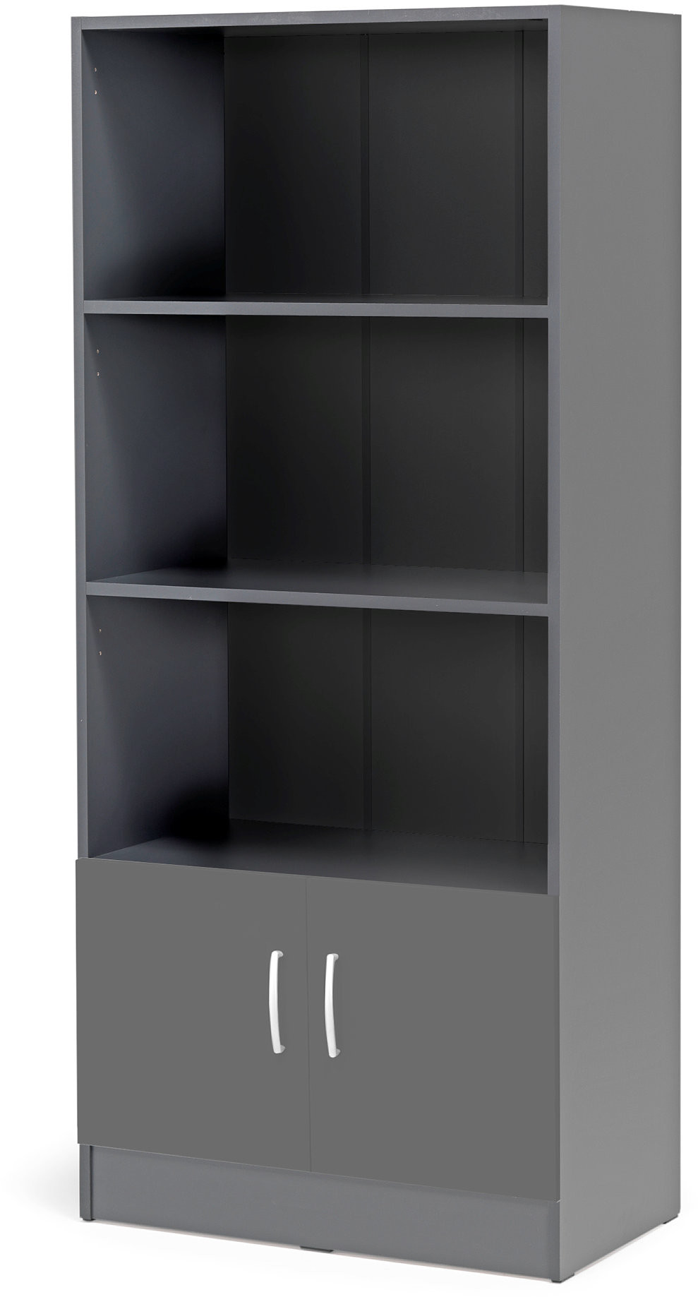 AJ Produkty Szafa biurowa FLEXUS z trzema półkami, 1725x760x415 mm, szary