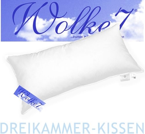 Hanskruchen Chmura 7  wysokiej jakości poduszka z puchu  Dreikammer  40 x 80 cm  85% puch/15% piór Chen  550 rozm.  niemiecki produkt wysokiej jakości  975.22.004 975.22.004