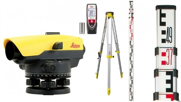 Leica Niwelator optyczny NA524 ZESTAW STATYW ŁATA DALMIERZ DISTO ONE !!! 840385set