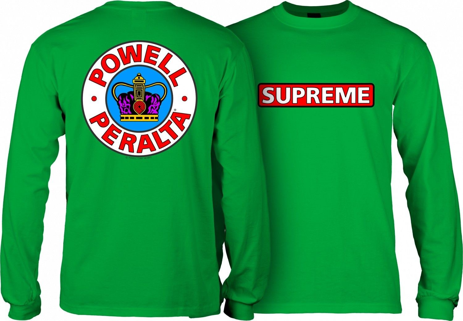 POWELL PERALTA t-shirt POWELL PERALTA SUPREME LS Kelly Green