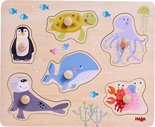 Haba 306543 - Puzzle chwytowe zwierzęta morskie, puzzle chwytowe od 12 miesięcy 306543