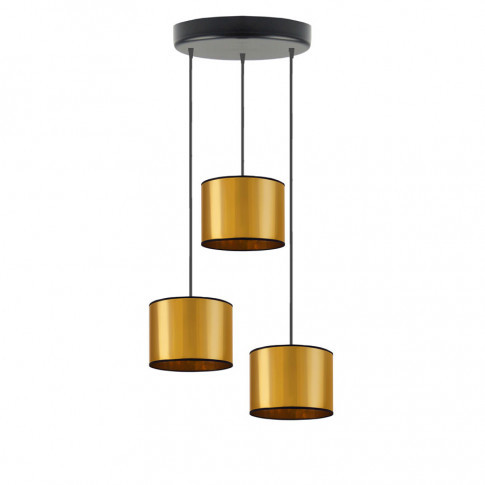 Złota okrągła lampa wisząca potrójna - 4X EX453 B2-S91
