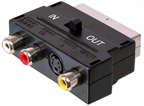 PremiumCord Premiumcord adapter Scart-3x cinch + S-Video z włącznikiem/wyłącznikiem kjsa-01