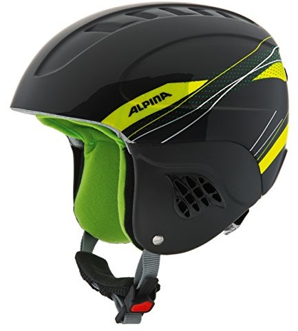 Alpina Carat kask narciarski dziecięcy, czarny, 5155 cm 9035234_Black Green_51-55 cm