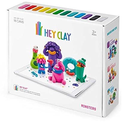 Kids Hey Clay Knete Hey Clay interaktywny potwor, 18 kolorów, zanurz się w ekscytującej aktywności rękodzielniczej z zabawą pedagogiczną! KL86204, Licensing KL86204