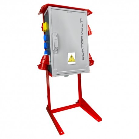 Doktorvolt Rozdzielnica budowlana na stojaku OS-S/FI SET 2x32A 1x16A 8x230V 7228 DV-7228-F