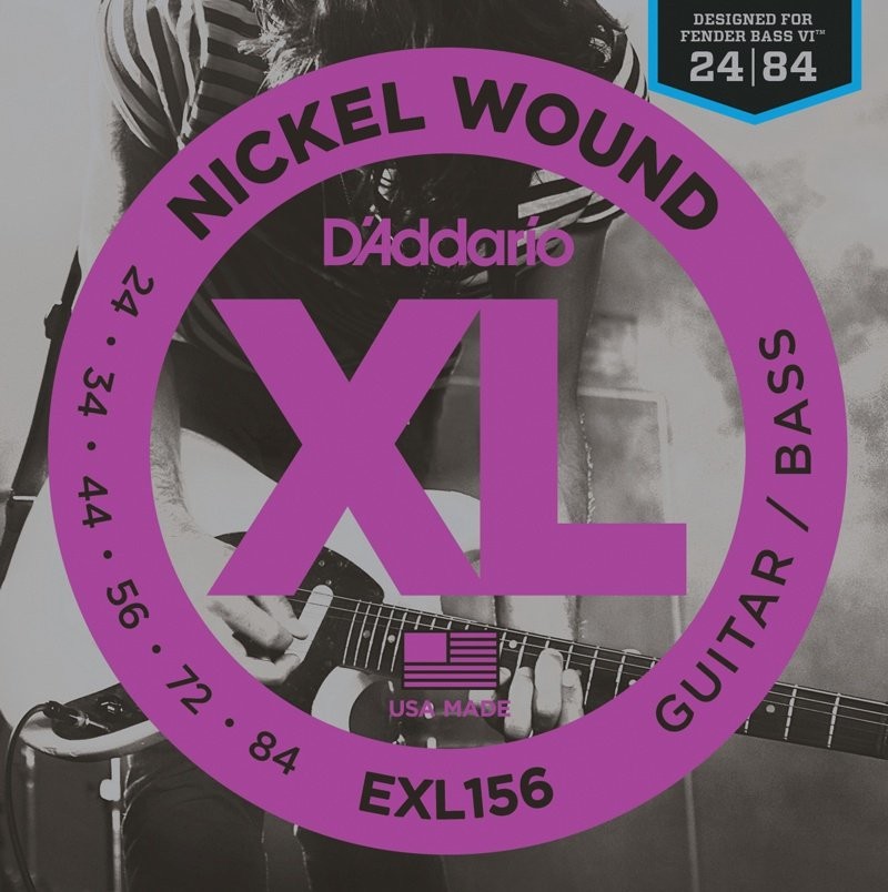 D'Addario Baritone Electric Guitar Strings EXL156