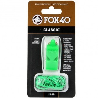 Fox Gwizdek sędziowski 40 Classic Safety zielony jasny 9903-1408