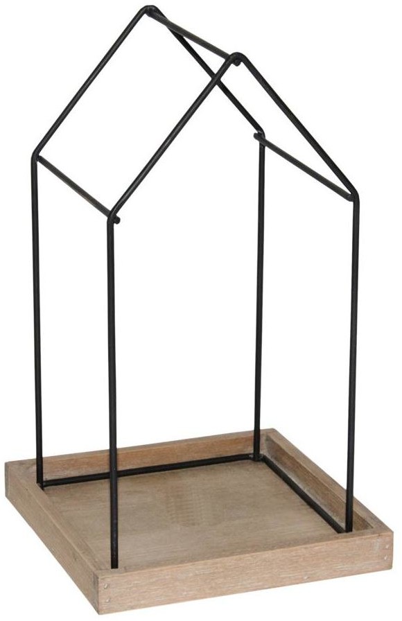 Świecznik dekoracja stołowa 15 x 25.5 cm czarny