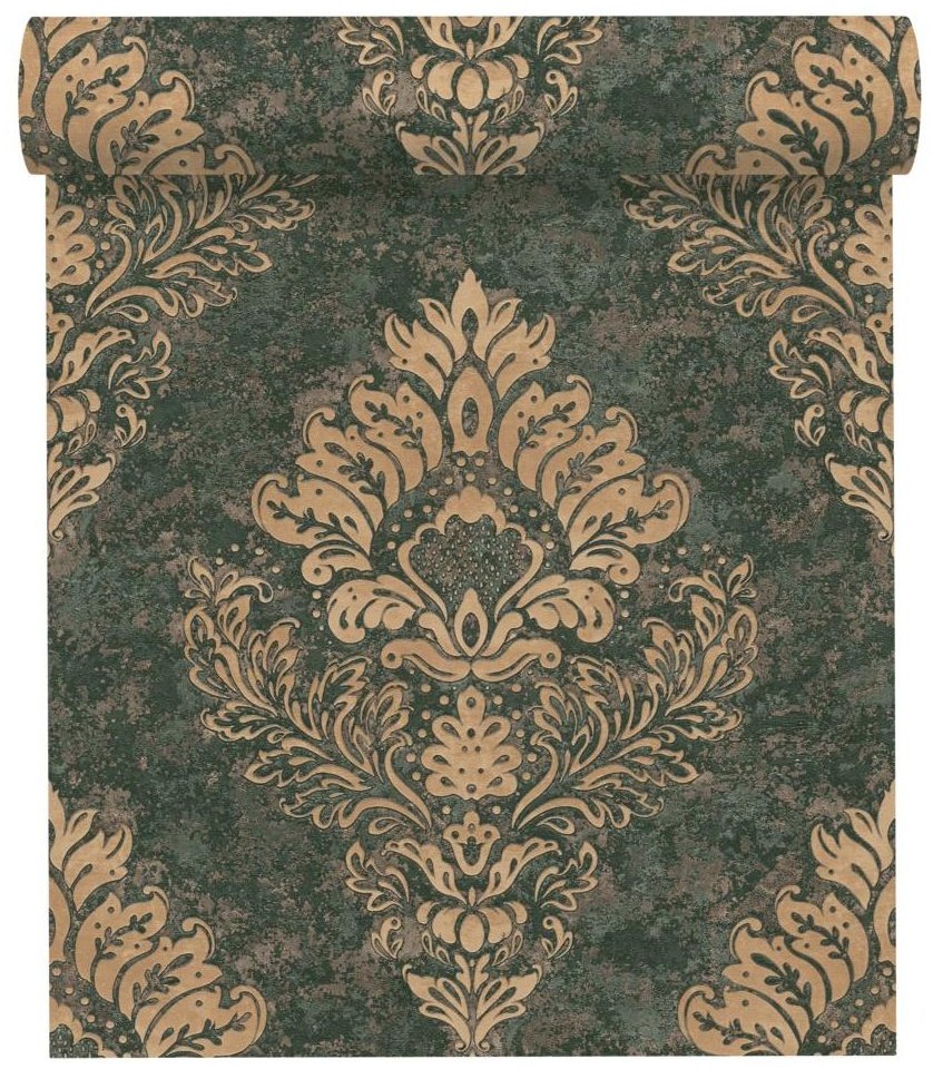 A.S. Creation Tapeta Metropolitan 379011 zielona winylowa na flizelinie