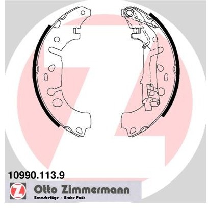 ZIMMERMANN Szczęki hamulcowe - komplet 10990.113.9