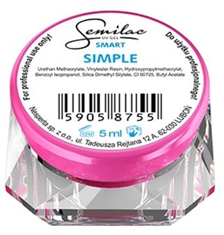 Semilac Smart Simple Przejrzysty żel o średniej gęstości 5ml 0000047991