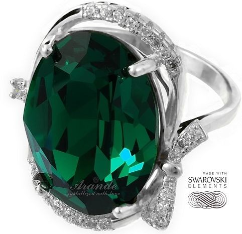 Swarovski Arande przepiękny pierścionek EMERALD SREBRO 4308256279