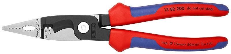 Knipex SZCZYPCE DO PRAC ELEKTROINSTALACYJNYCH 200MM KN 13 82 200