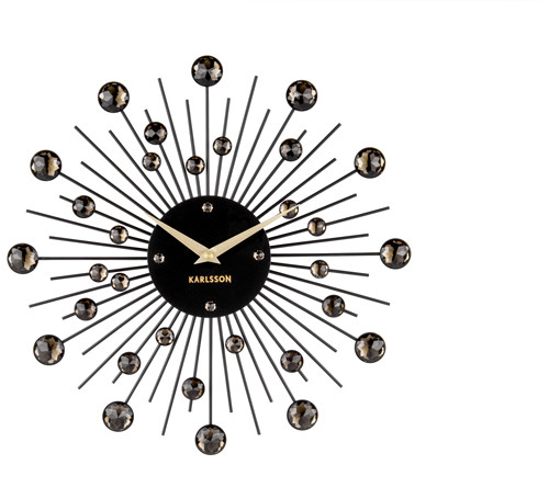 Karlsson Zegar ścienny Sunburst Crystal black by KA4860BK