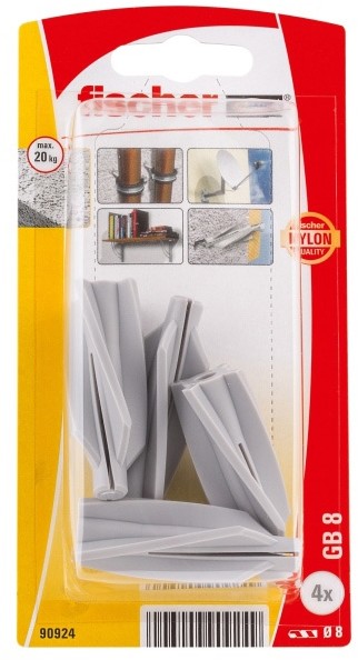 Fischer Kołki do gazobetonu GB 8 mm 4 szt. 90924