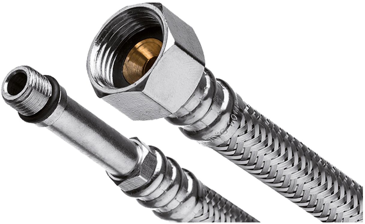 Invena Wężyk w oplocie ze stali nierdzewnej do baterii 3/8