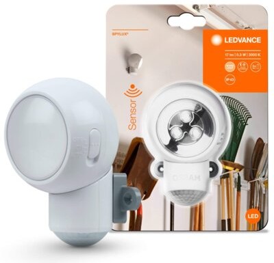 Ledvance LEDVANCE Oprawa oświetleniowa zasilana z baterii LED: for ściana, SPYLUX / 0,3 W, 4.5 V, Ciepły biały, 3000 K, materiał: polycarbonate (pc), IP43 4058075227835