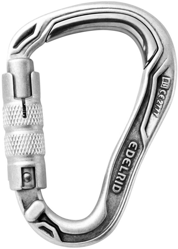 Edelrid HMS Bulletproof Triple Eco Carabiner, srebrny 2022 Karabinki zakręcane 737900001070