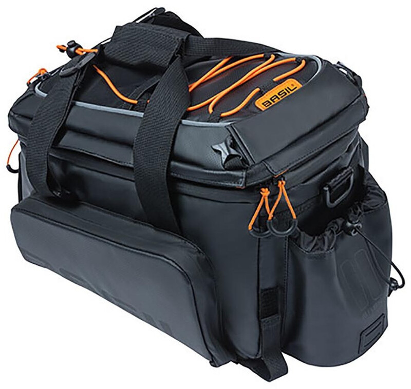 Basil Miles Trunkbag XL Pro Pannier Bag 9-36l Tarpaulin, czarny/pomarańczowy 2022 Sakwy 18296