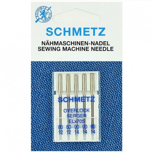 Schmetz Igły półpłaskie ELx705 VZS do coverloków domowych MIX 2x80, 3x90 ELx705 VZS