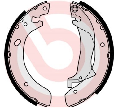 BREMBO Zestaw szczęk hamulcowych S 44 504