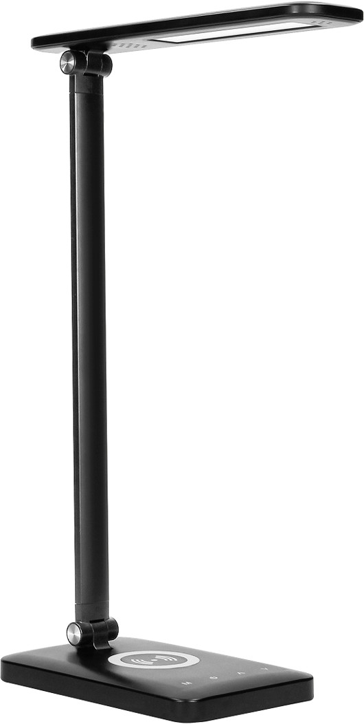 Orno Lampka biurkowa WIRLE OR-LB-1538/B LED 7W czarna z ładowarką indukcyjną i USB nowoczesna lampka nadaje wnętrzu współczesnej świeżości OR-LB-1538/B