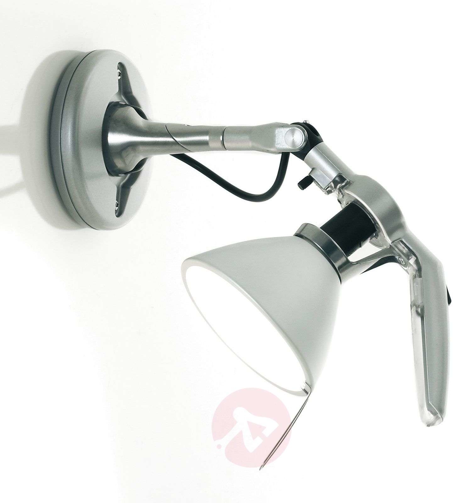 Luceplan Fortebraccio spot ścienny 11cm aluminium