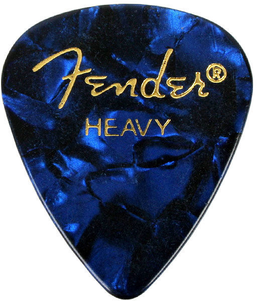 Fender kostka Premium Celluloid Blue Moto Heavy