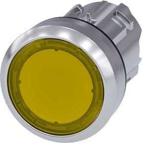 Siemens Napęd przycisku 22mm żółty z podświetleniem z samopowrotem metalowy IP69k Sirius ACT 3SU1051-0AB30-0AA0 3SU1051-0AB30-0AA0