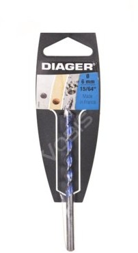 Diager Wiertło do cegły,do ceramiki,do drewna,do kamienia,do metalu,do tworzywa sztucznego 6mm 1szt